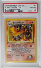 V1707: 2000: Blaine's Charizard: 2/132: 1ST Edition: Gym Challenge: PSA: 8: NM-MT: 102261111